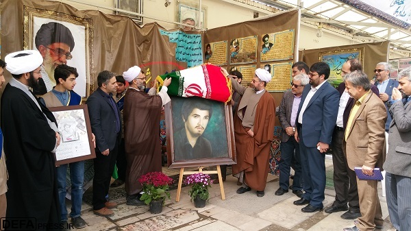 تمثال هنرمند شهید «محمدباقر ربانی» در قم رونمایی شد