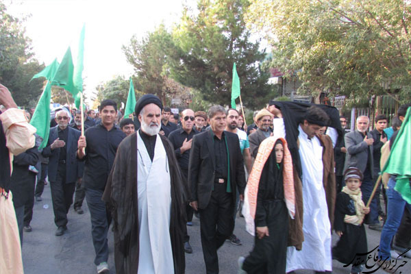 حرکت نمادین کاروان امام حسین به سمت کربلا در جاجرم+تصاویر