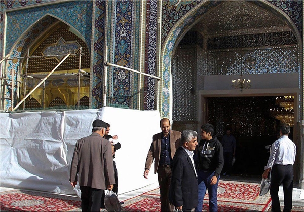جابجایی پنجره فولاد حرم رضوی+ عکس