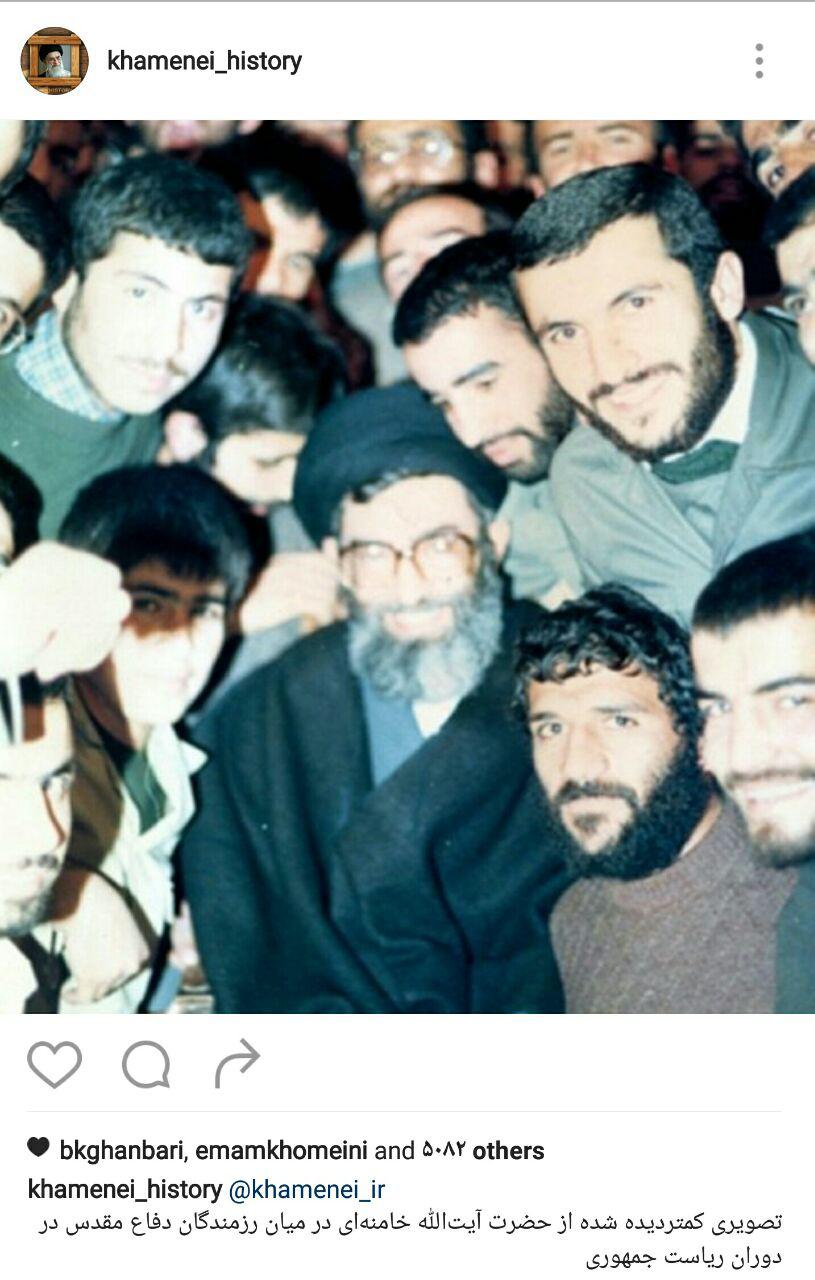 عکس/ مقام معظم رهبری در جمع رزمندگان دوران دفاع مقدس