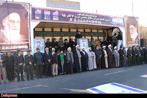 تصاویر/ مراسم تشییع پیکرهای مطهر و منور 7 شهید گمنام دوران دفاع مقدس در تبریز