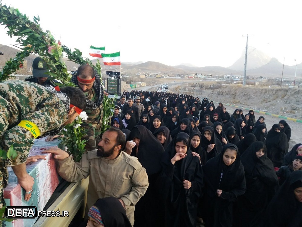 تصاویر/ استقبال از پیکر مطهر ۲ شهید گمنام در شهر «جوزم»