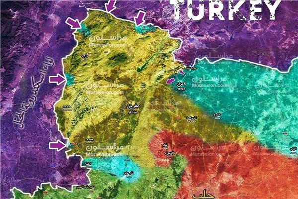 کُردهای سوریه چند منطقه را در عفرین از کنترل نیروهای ترکیه‌ای خارج کردند