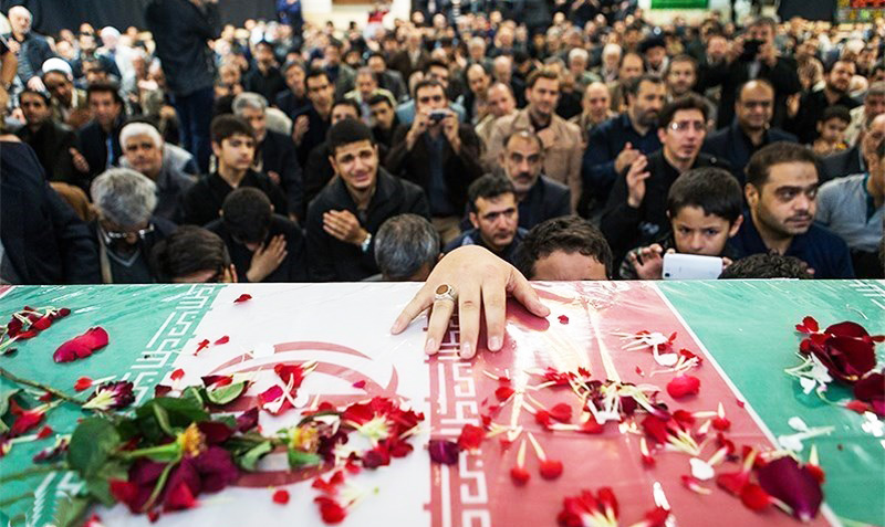 پیکر شهید گمنام 23 ساله در پادگان آموزشی حفاظت سپاه تدفین شد
