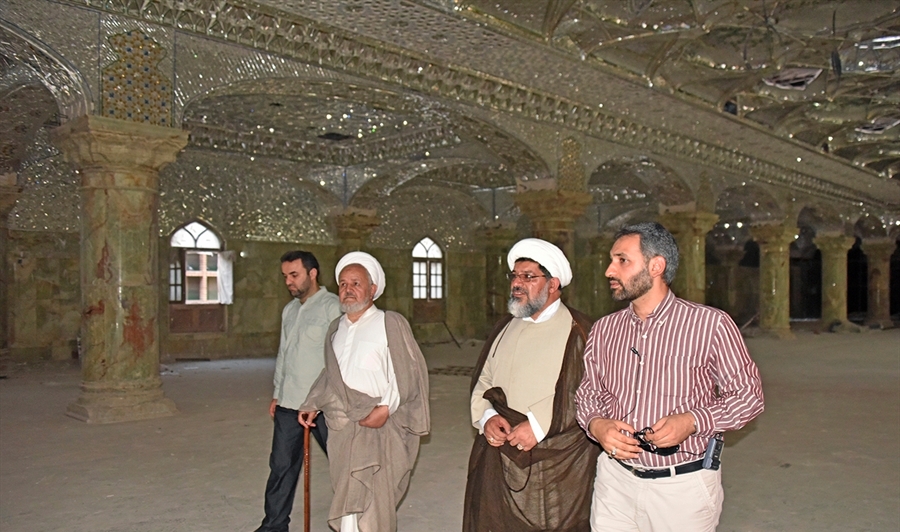 بازدید نمایندگان ولی فقیه در سپاه و نیروی قدس از صحن حضرت زهرا(س)+ تصاویر