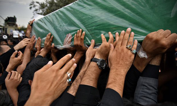 شهید مدافع حرم «صادق راشدی» در ورامین تشییع و خاکسپاری شد