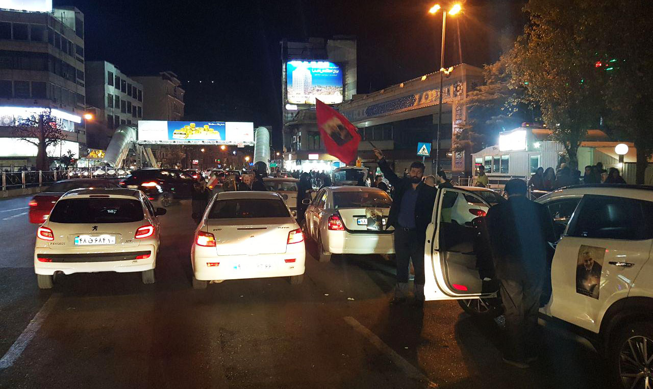 برگزاری جشن پیروزی جبهه مقاومت در خیابان‌های تهران