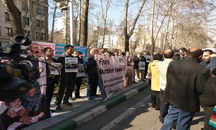 تجمع اعتراضی مقابل دفتر سازمان ملل متحد برای آزادی مرضیه هاشمی