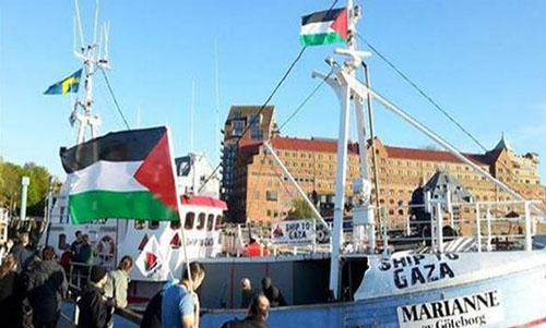 بیست و پنجمین راهپیمایی دریایی در نوار غزه