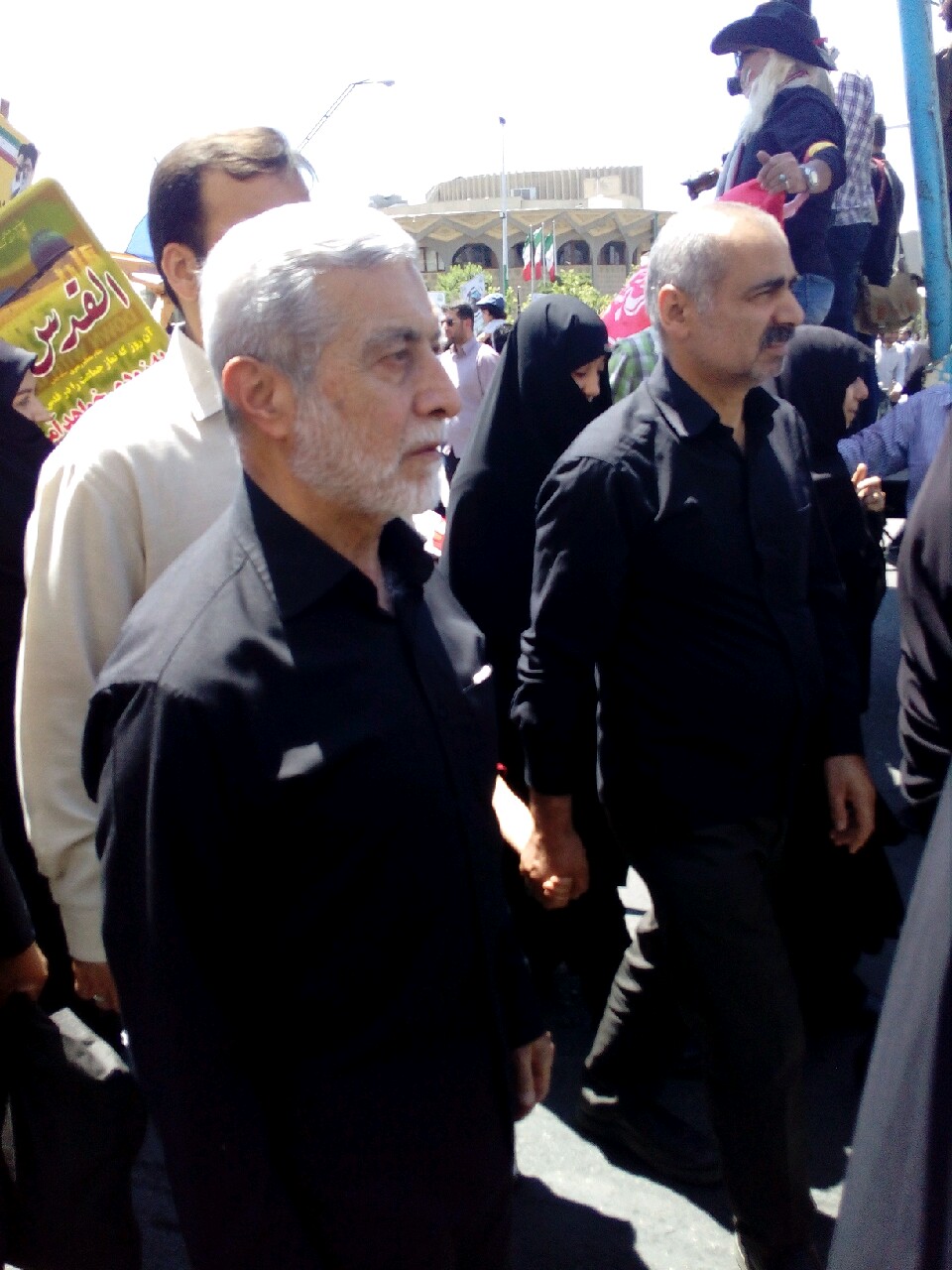 حضور سرلشکر صالحی در جمع راهپیمایان با آرمان آزادی قدس +تصویر