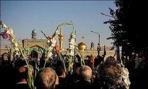 حرم مطهر امام رضا (ع) گلباران شد