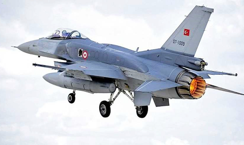 انجام عملیات جنگنده‌های ترکیه در شمال عراق