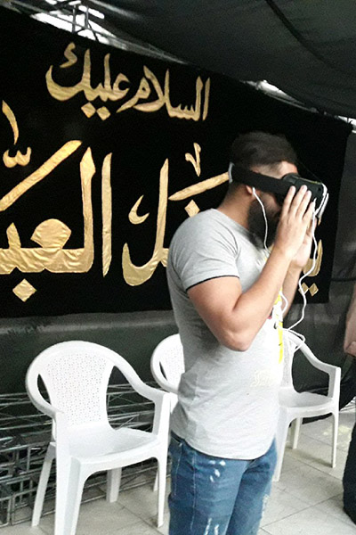 اکران عمومی «واقعیت مجازی کربلا» در حرم‌ مطهر شهدای گمنام