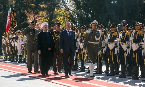 استقبال رسمی روحانی از رئیس‌جمهور عراق