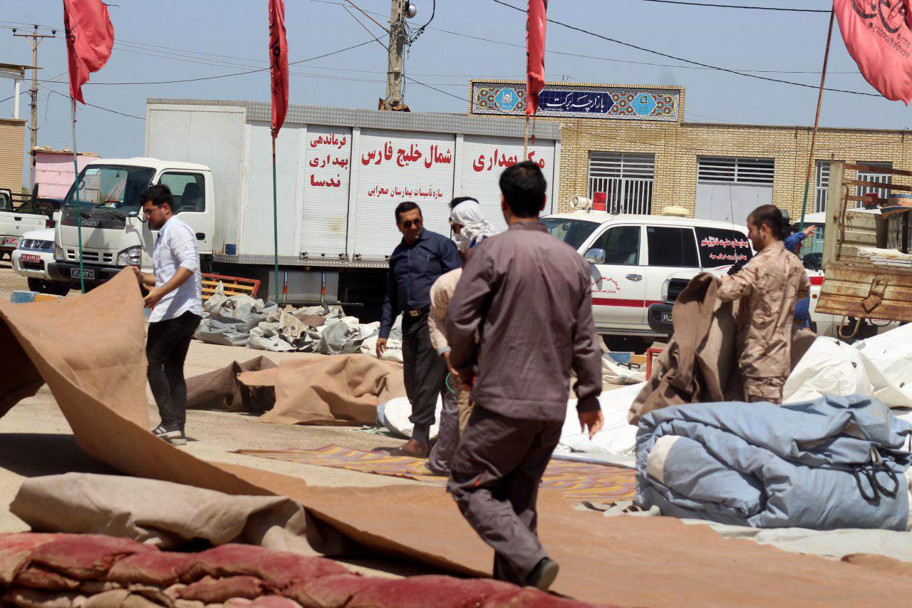 راه‌اندازی بیمارستان صحرایی نیروی دریایی سپاه در یادمان شهدای هویزه