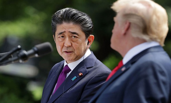 گفت‌وگوی تلفنی ترامپ و نخست ‎وزیر ژاپن در خصوص ایران