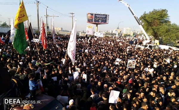 تجمع گسترده خوزستانی‌ها در پل سفید اهواز