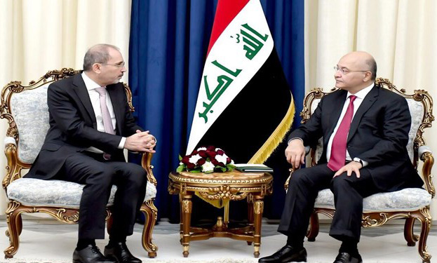 وزیر خارجه اردن با رئیس جمهور عراق دیدار کرد