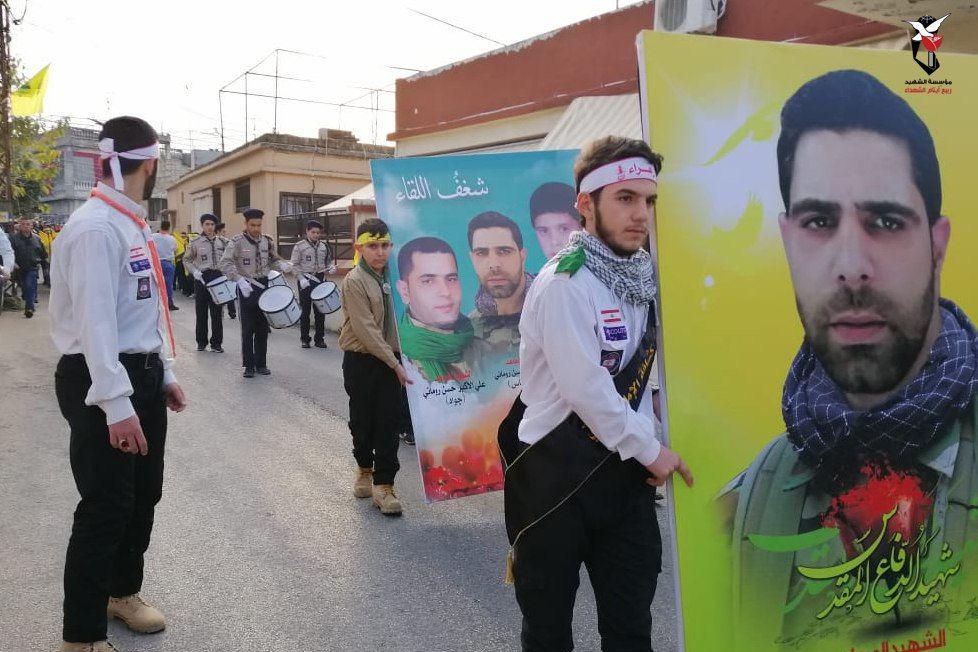 پیکر شهید مدافع حرم در لبنان تشییع شد