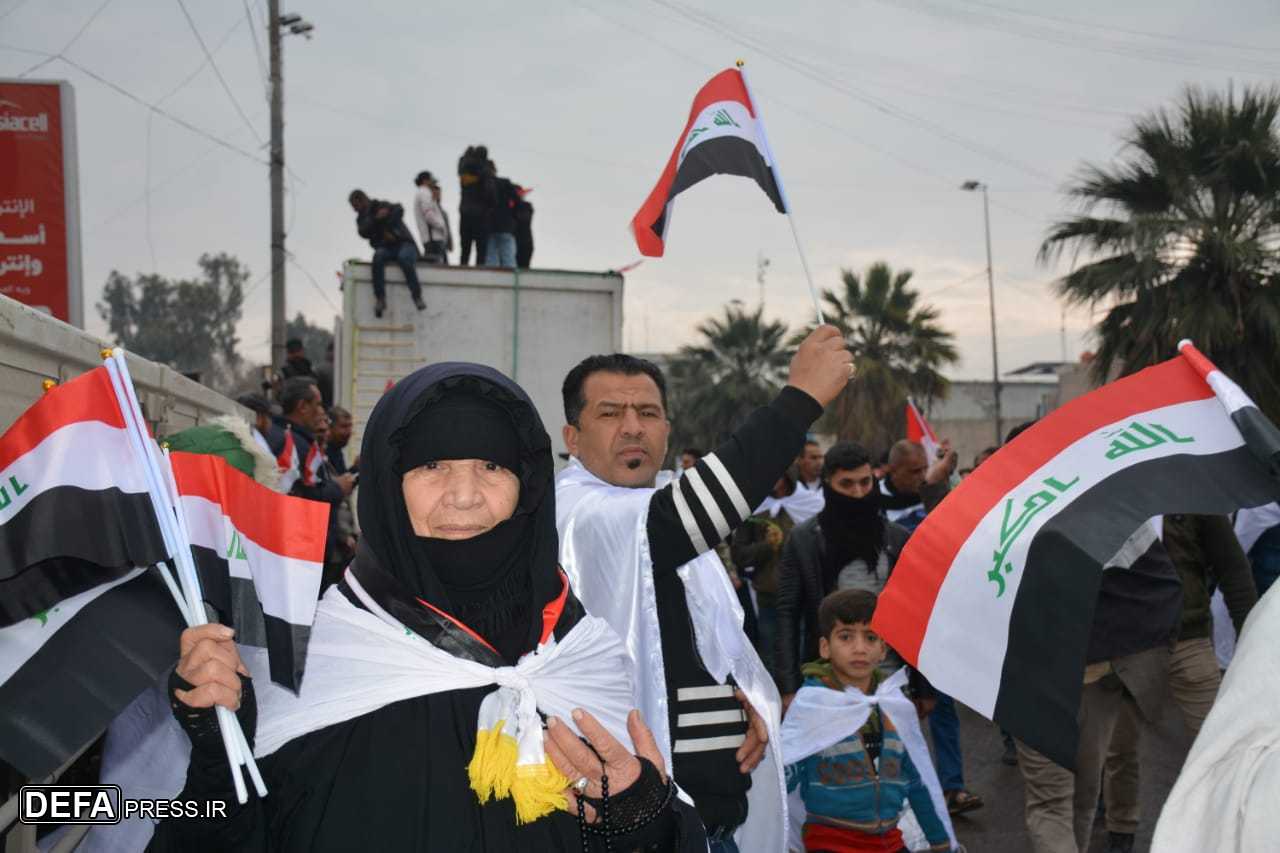 تظاهرات میلیونی ملت عراق علیه اشغالگری آمریکا/ شعار عراقیها «آمریکا بیرون برو»