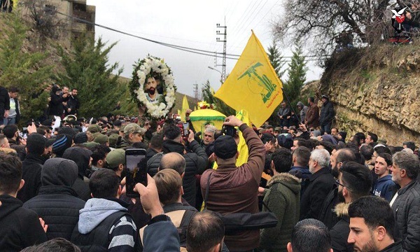 تشییع پیکر ۹ شهید مدافع حرم از حزب الله در لبنان تشییع شد+ تصاویر