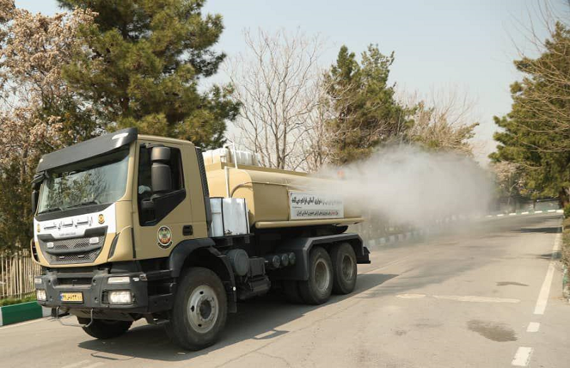 رونمایی از خودرو‌های جدید رفع آلودگی نیروی زمینی ارتش