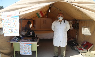 برپایی ایستگاه کنترل ویروس کرونا با استفاده از دستگاه تب سنج لیزری در خراسان شمالی