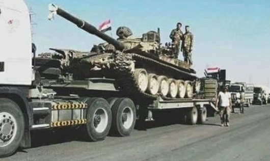 ارسال ۱۲۰ کامیون تجهیزات نظامی ارتش سوریه به رقه