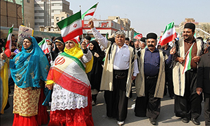 گرمای داغ جنوب هم مانع حضور گرم مردم خوزستان در راهپیمایی روز قدس نشد