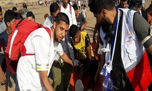 زخمی شدن 79 فلسطینی در حمله صهیونیست‌ها به راهپیمایی غزه