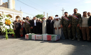تشییع باشکوه پیکر مطهر شانزدهمین شهید مدافع حرم کرمانشاه