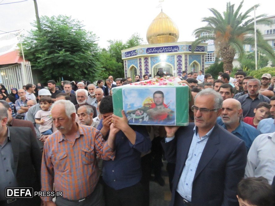 مردم مازندران با پیکر شهید مدافع حرم «ابراهیم عشریه» وداع کردند + تصاویر