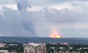 انفجار در یک زاغه مهمات در روسیه