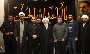 دیدار خانواده دبیرکل حزب‌الله لبنان با مراجع عظام تقلید درقم