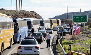 انتقال بیش از 100 دستگاه اتوبوس باهدف جابه‌جایی زائران به کشور عراق