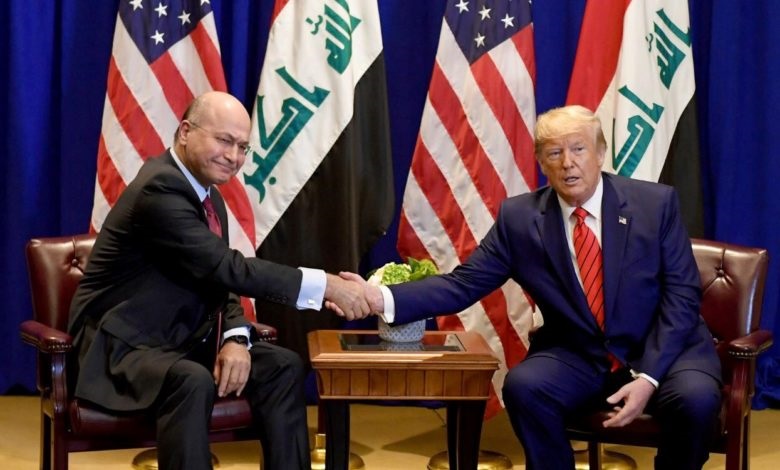 دیدار رئیس‌جمهور عراق و ترامپ/ صالح: عراق مسئول حفظ حاکمیت خود است