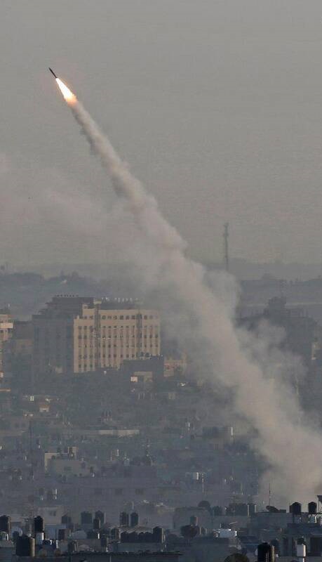 عکس/ پاسخ موشکی فلسطین به ترور «بهاء ابوالعطا»
