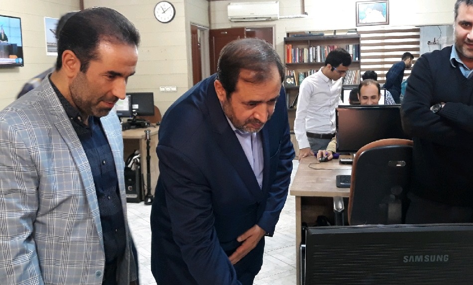 «علی‌اصغر جعفری» از خبرگزاری دفاع‌ مقدس بازدید کرد