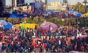 مردم بغداد در حمایت از مرجعیت و اعتراض به خرابکاران به پا خاست