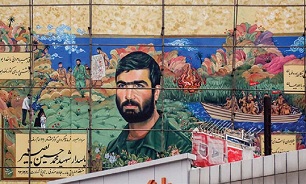 تصاویر/ رونمایی از دیوارنگاره شهید «بصیر» در مشهد