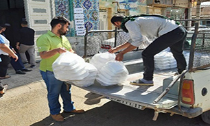 توزیع بیش از ده هزار بسته غذایی به خانواده های خرمشهری به مناسبت نیمه شعبان