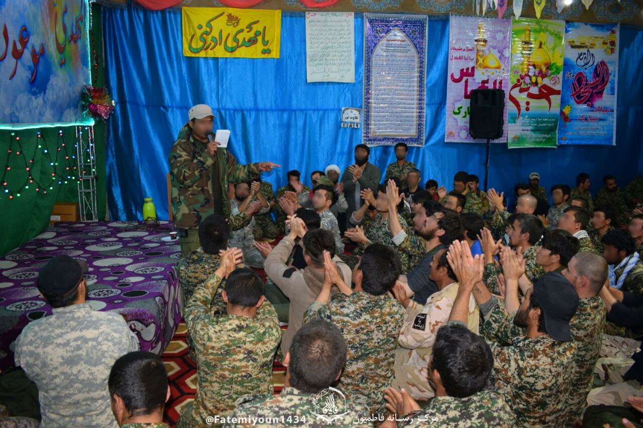 برگزاری جشن نیمه شعبان توسط رزمندگان فاطمیون در سوریه