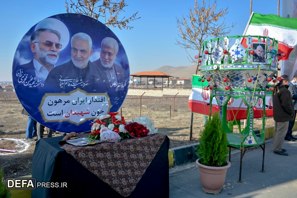 تصاویر/ مراسم چهلم شهید فخری‌زاده در شهر آبسرد دماوند