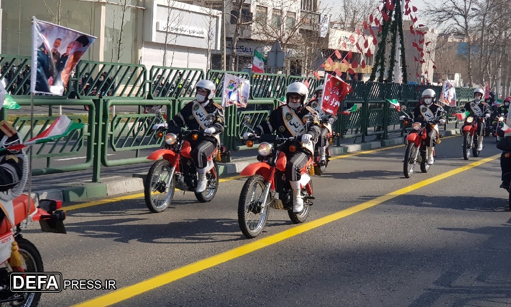 رژه موتور سوران دژبان ارتش و یگان ویژه نیروی انتظامی + تصاویر