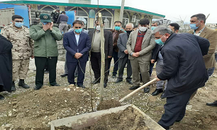 کاشت نهال به یاد بانوی شهیده «رقیه حسین‌زاده» در بوستان شهدای گمنام