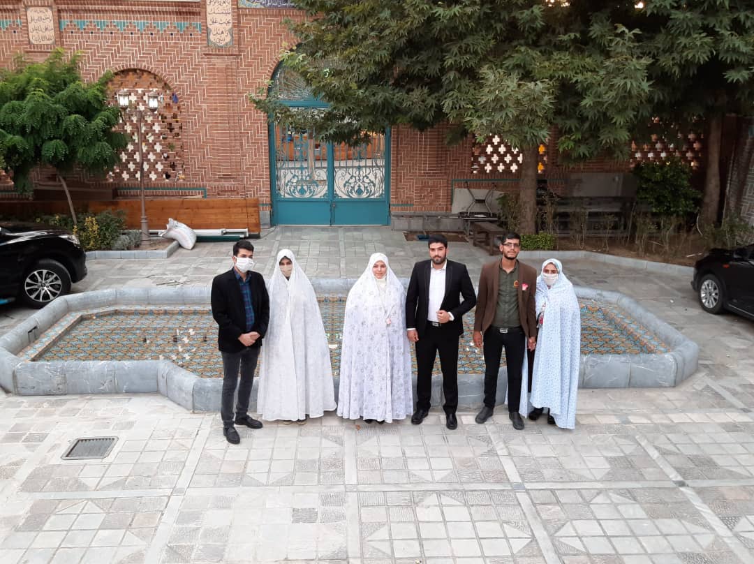 سه زوج سادات در مراسم ازدواج خود را در امامزاده روح الله جشن گرفتند+ تصاویر