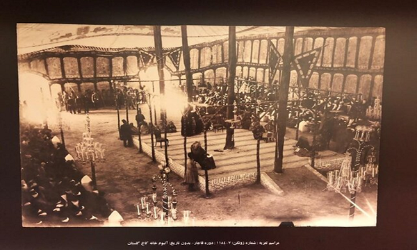 نمایشگاه عکس از تکیه های دوره قاجار در باغ موزه هنر ایرانی