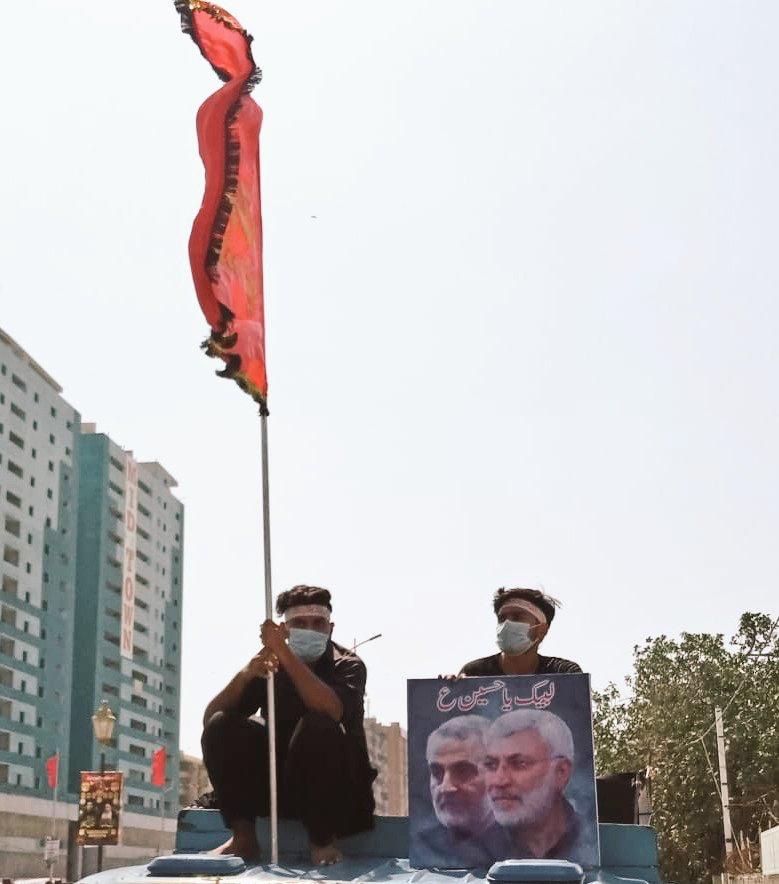 عرض ارادت عزاداران پاکستانی به شهدای مقاومت در راهپیمایی عظیم به مناسبت اربعین+ تصاویر