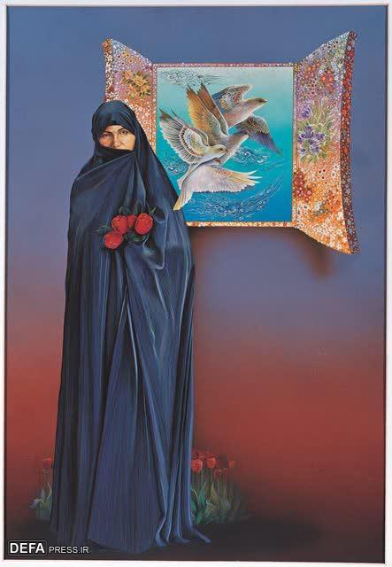 نمایشگاه مجازی آثار نقاشی دفاع مقدس در یزد + تصاویر