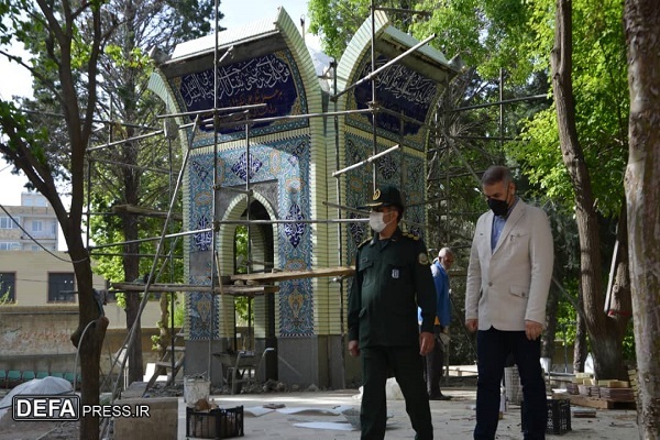 بازدید مدیرکل حفظ آثار دفاع مقدس لرستان از یادمان شهید گمنام دانشگاه فرهنگیان استان